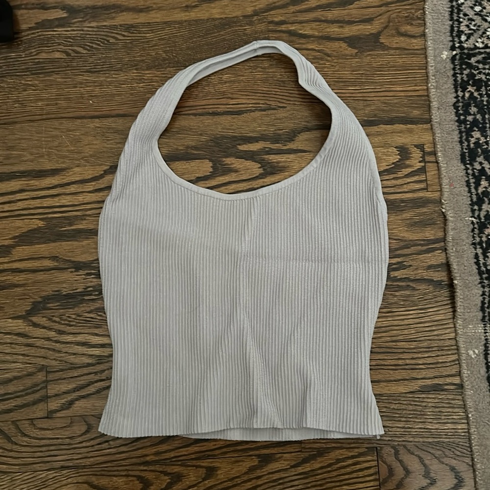 Aritzia sculpt knit lavender halter tank